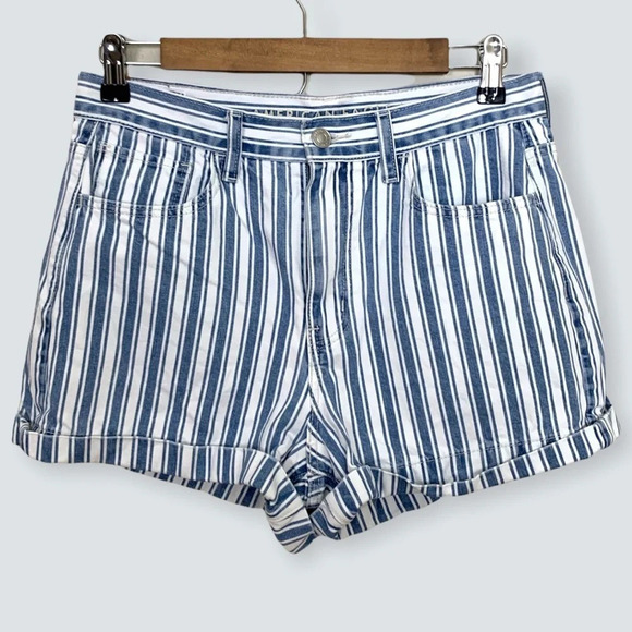 AEO • Striped MOM Jean Shorts - Picture 1 of 7